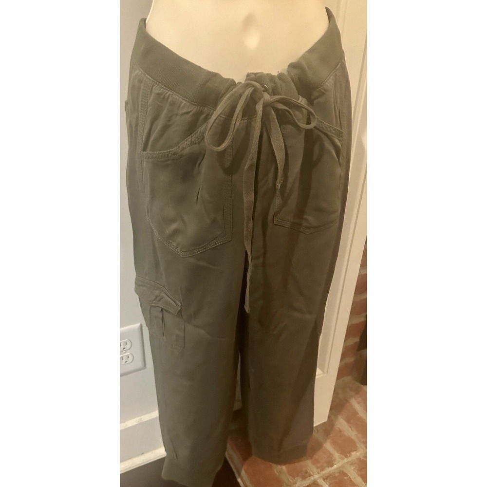 Roxy Drawstring Pocketed Green Casual Joggers Rayon Womens Size Medium M